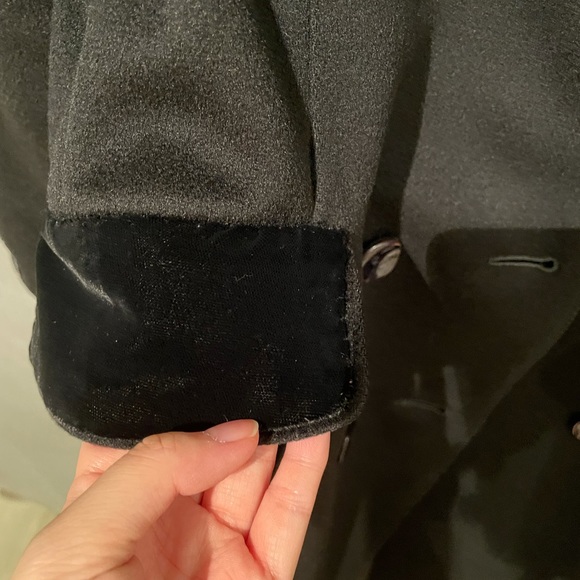 Vintage 100% wool maxi pea coat black - Picture 3 of 7